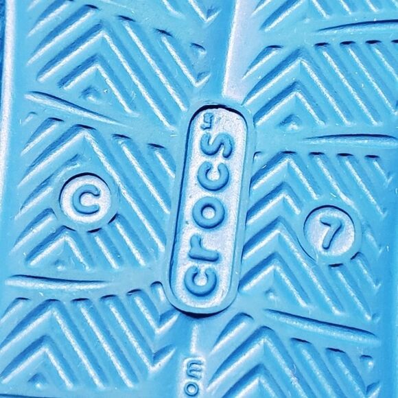 CROCS Blue Swiftwater Wave Toddler Sandals - Size 7 - Picture 6 of 6